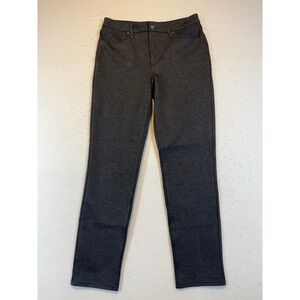 Chicos Womens Pants Size 05R Dark Gray Straight Leg Stretch Comfort Fit